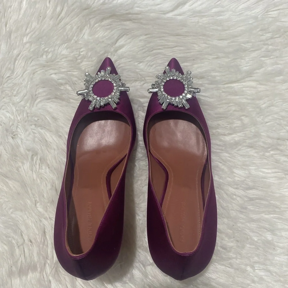 Amina Muaddi Begum Brooch pointed toe pump size 41EU
